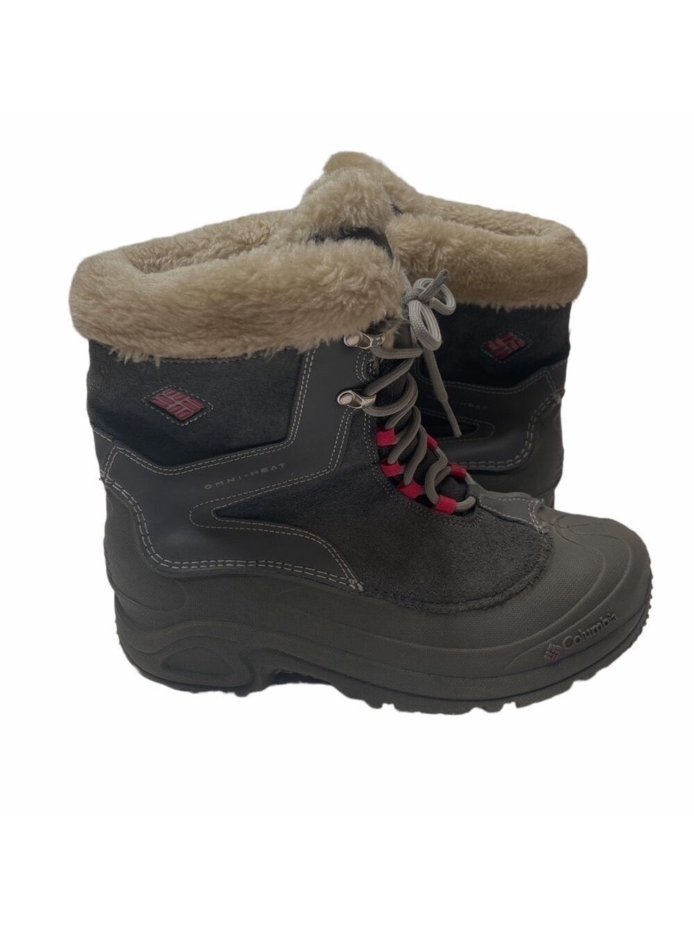 Columbia Women Teen Youth Omni-heat BY1291‑022 Winter Boots Size 7 - Gray